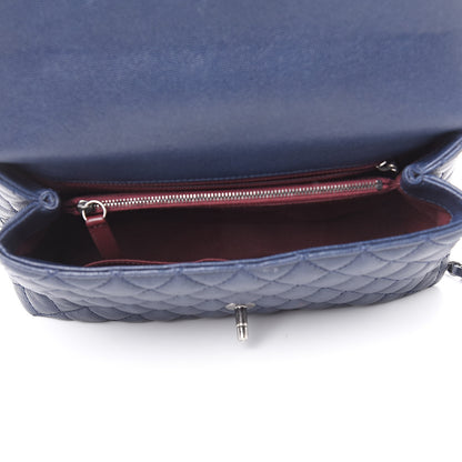 Chanel Caviar Quilted Small Coco Handle Flap Navy 5 of 10