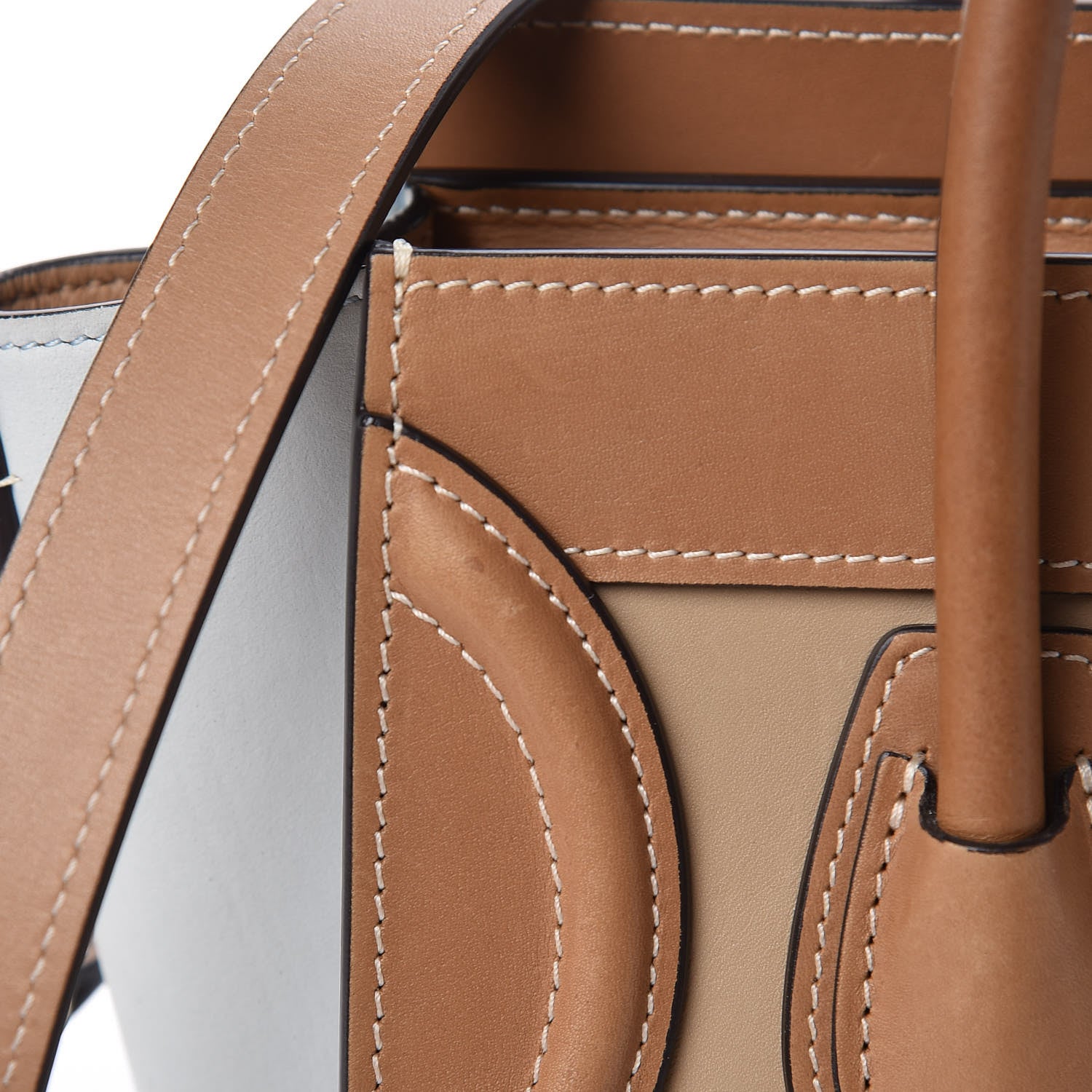 Celine Smooth Calfskin Suede Nano Tri-Color Luggage Multicolor 13 of 16