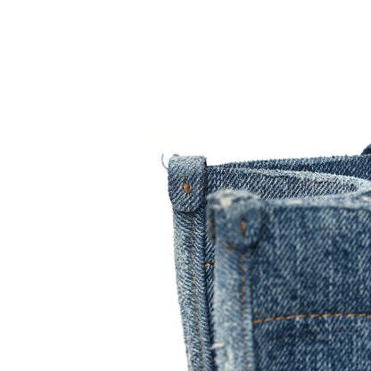 Balenciaga Washed Frayed Denim Logo Small Hardware Tote Blue 11 of 11