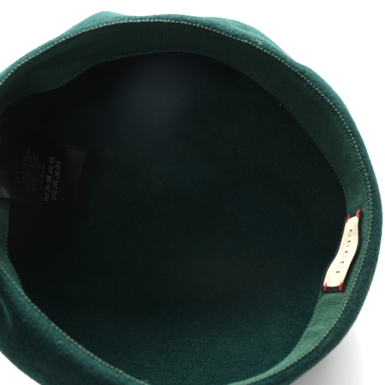 Gucci Velvet Beret Hat M Green 7 of 9