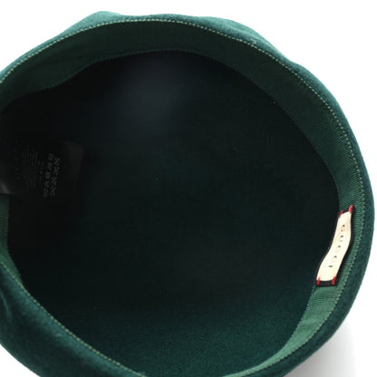 Gucci Velvet Beret Hat M Green 7 of 9