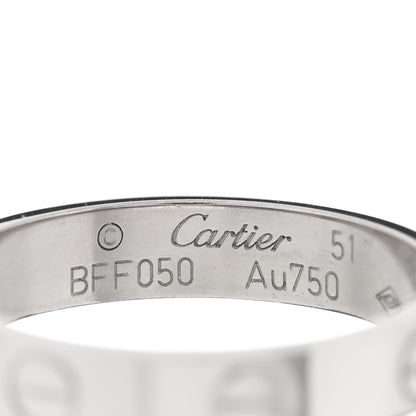 Cartier 18K White Gold 3.5mm LOVE Wedding Band Ring 51 5.75 4 of 4
