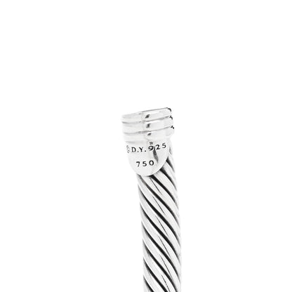 David Yurman Sterling Silver 18K Yellow Gold 4mm X Station Cable Bracelet 4 of 4