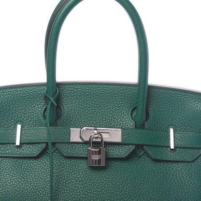 Hermes Taurillon Clemence Birkin 30 Malachite 10 of 10