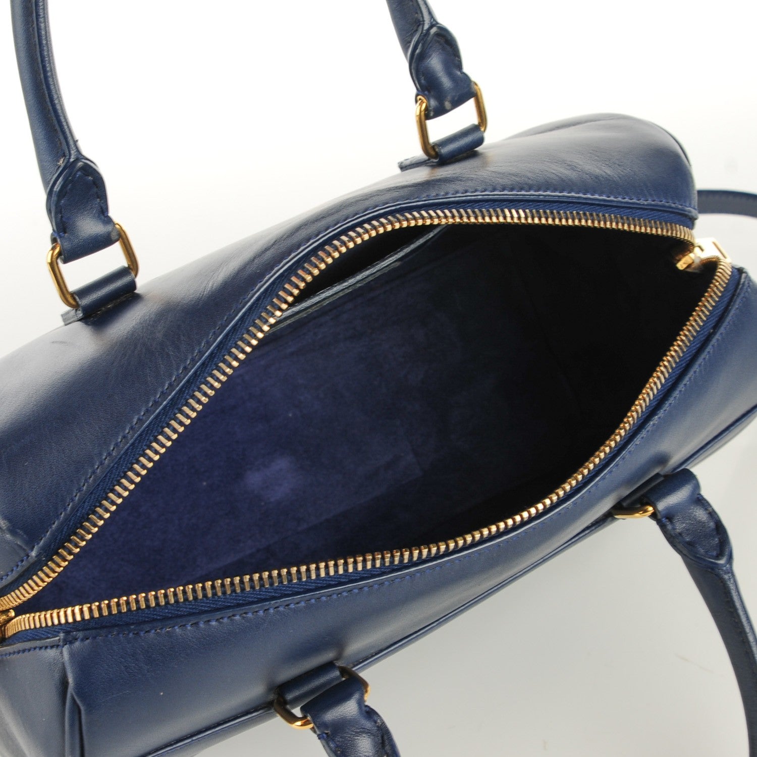Saint Laurent Calfskin Classic Duffle 6 Blue 5 of 7
