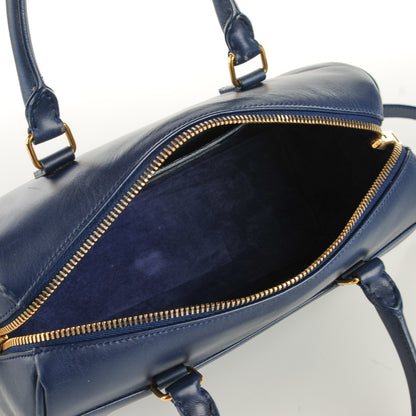 Saint Laurent Calfskin Classic Duffle 6 Blue 5 of 7