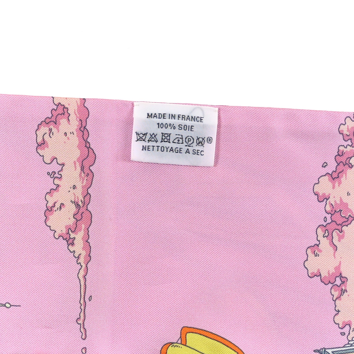 Hermes Silk Le Grand Prix du Faubourg Maxi Twilly Jaune Fluo Rose Multicolor 4 of 4