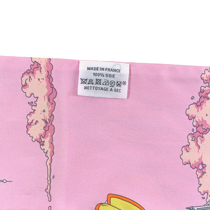 Hermes Silk Le Grand Prix du Faubourg Maxi Twilly Jaune Fluo Rose Multicolor 4 of 4