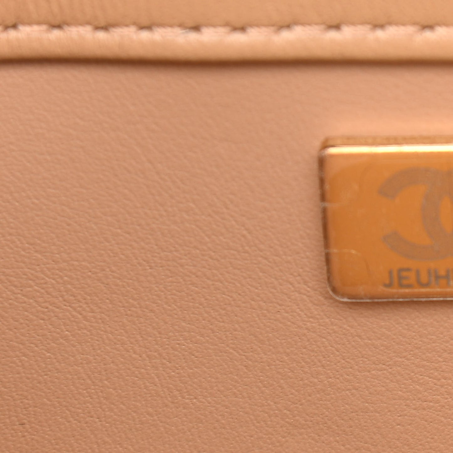 Lambskin Quilted Small Trendy CC Dual Handle Flap Bag Beige