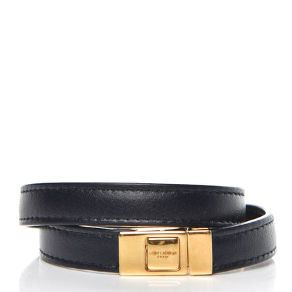 Saint Laurent Calfskin 3 Clous Bracelet Black 3 of 6