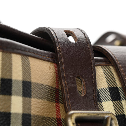 Burberry Haymarket Check Buckle Satchel Chocolate 17 of 17