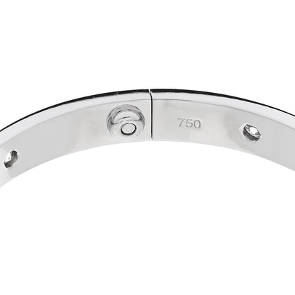 Cartier 18K White Gold 10 Diamond LOVE Bracelet 17 7 of 8