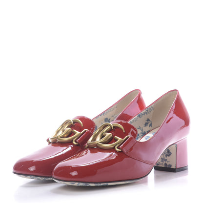 Gucci Vernice GG Victoire 55mm Loafer Pumps 36.5 Hibiscus Red 3 of 10