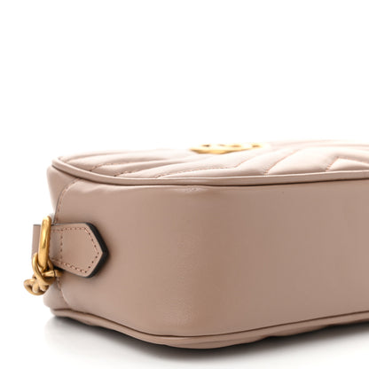 Gucci Calfskin Matelasse Mini GG Marmont Chain Shoulder Bag Porcelain Rose 9 of 10