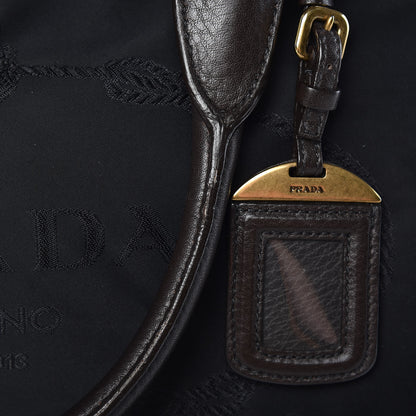 Prada Tessuto Nylon Double Zip Logo Tote Black 17 of 19