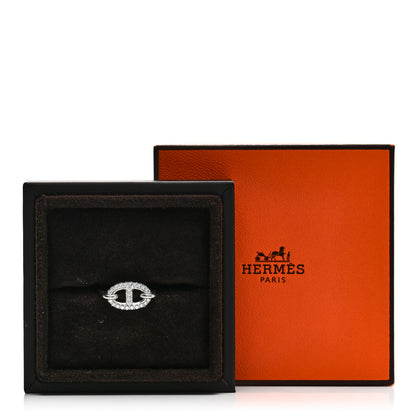 Hermes 18K White Gold Diamond Farandole Ring 52 6 5 of 5
