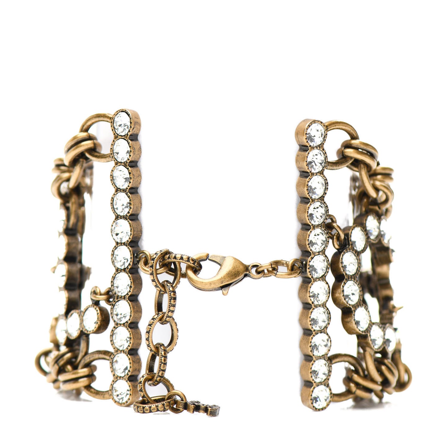 Crystal City of Lights Chain Bracelet Gold