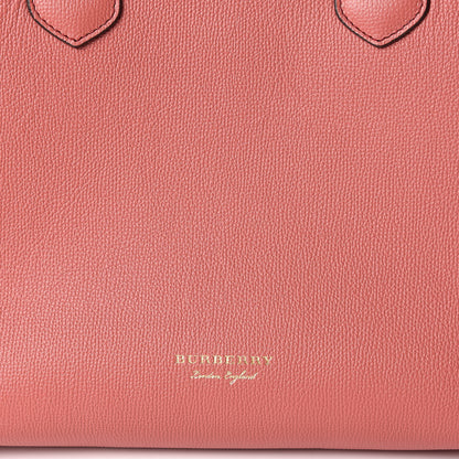 Burberry Grainy Calfskin House Check Medium Banner Tote Mauve Pink 11 of 11