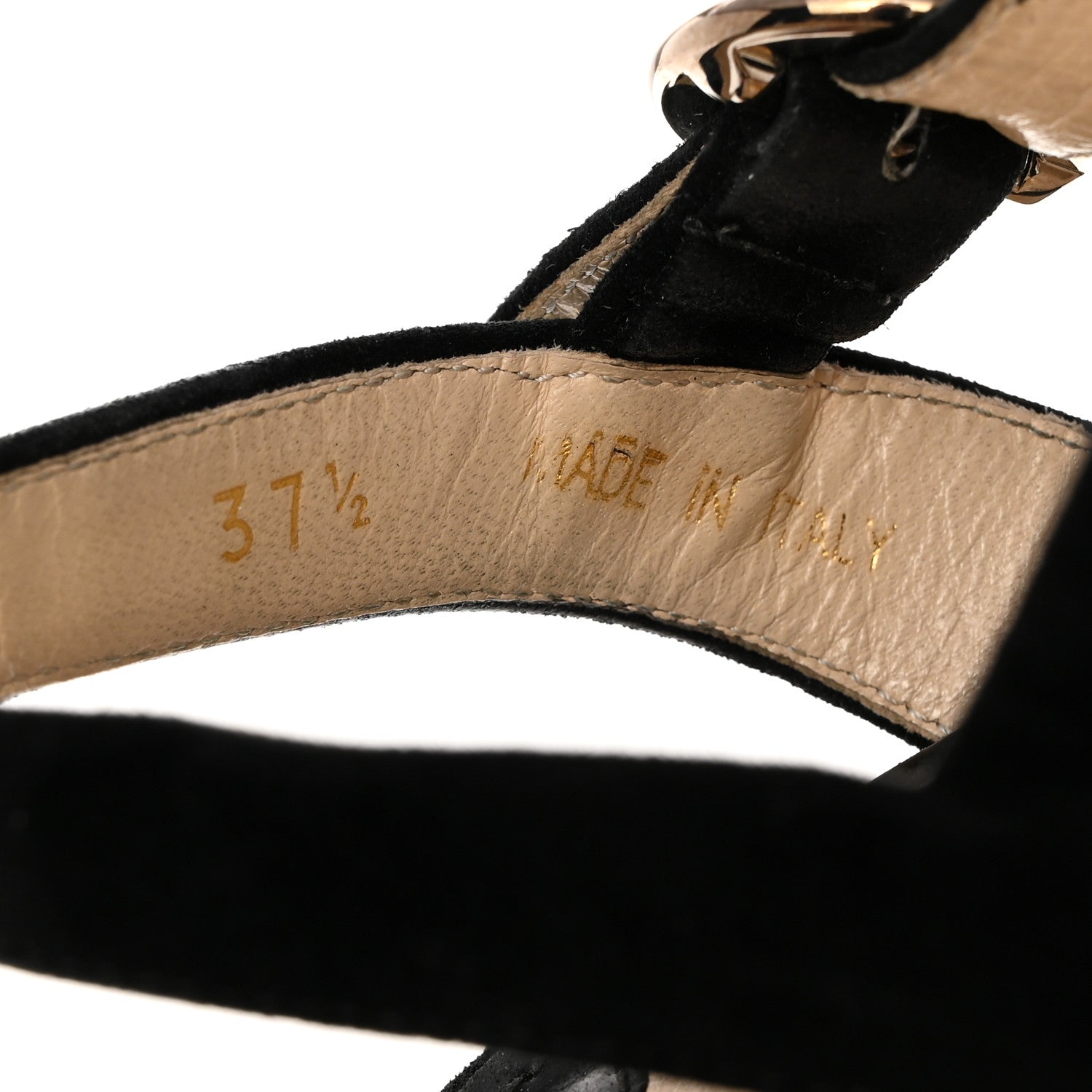 Prada Suede Crisscross Platform 20/65mm Sandals 37.5 Black 7 of 10