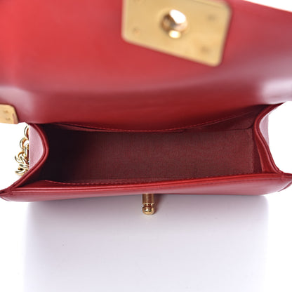 Chanel Lambskin Quilted Small Boy Flap Dark Red 5 of 10