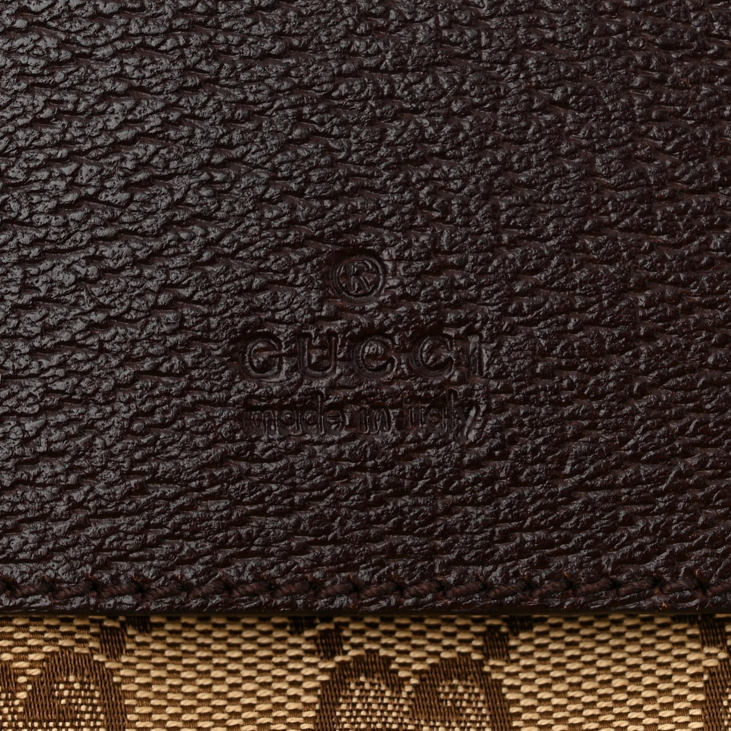 GG Monogram Double Pocket Belt Bag Dark Brown
