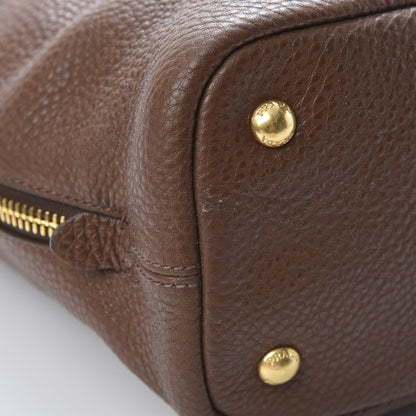 Prada Vitello Daino Side Zip Tote Tabacco 14 of 17