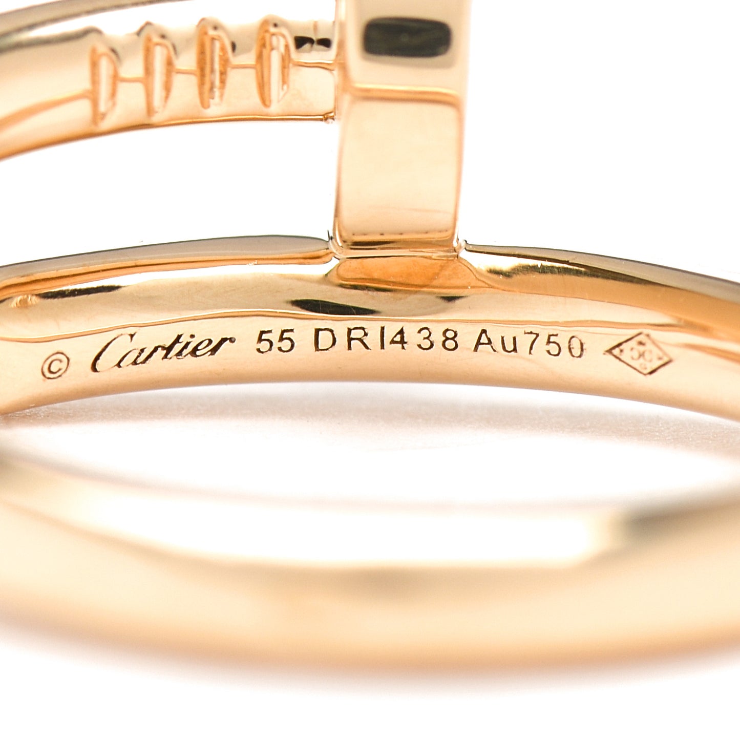 18K Yellow Gold Juste Un Clou Ring 55 7.25