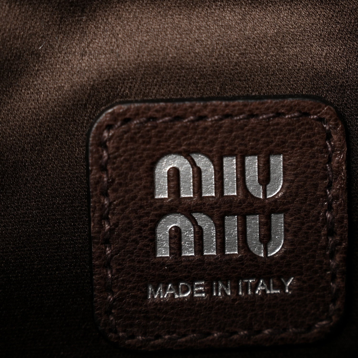 Miu Miu Nappa Utilitaire Shoulder Bag Dark Brown 6 of 12