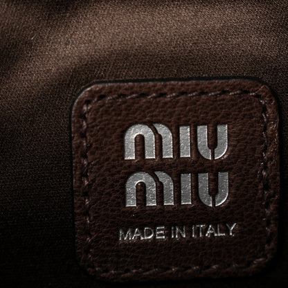Miu Miu Nappa Utilitaire Shoulder Bag Dark Brown 6 of 12