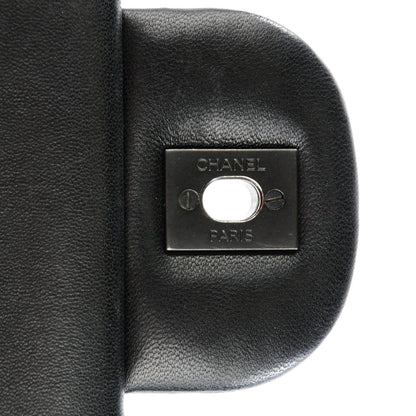 Chanel Lambskin Quilted Jumbo Double Flap So Black 10 of 12