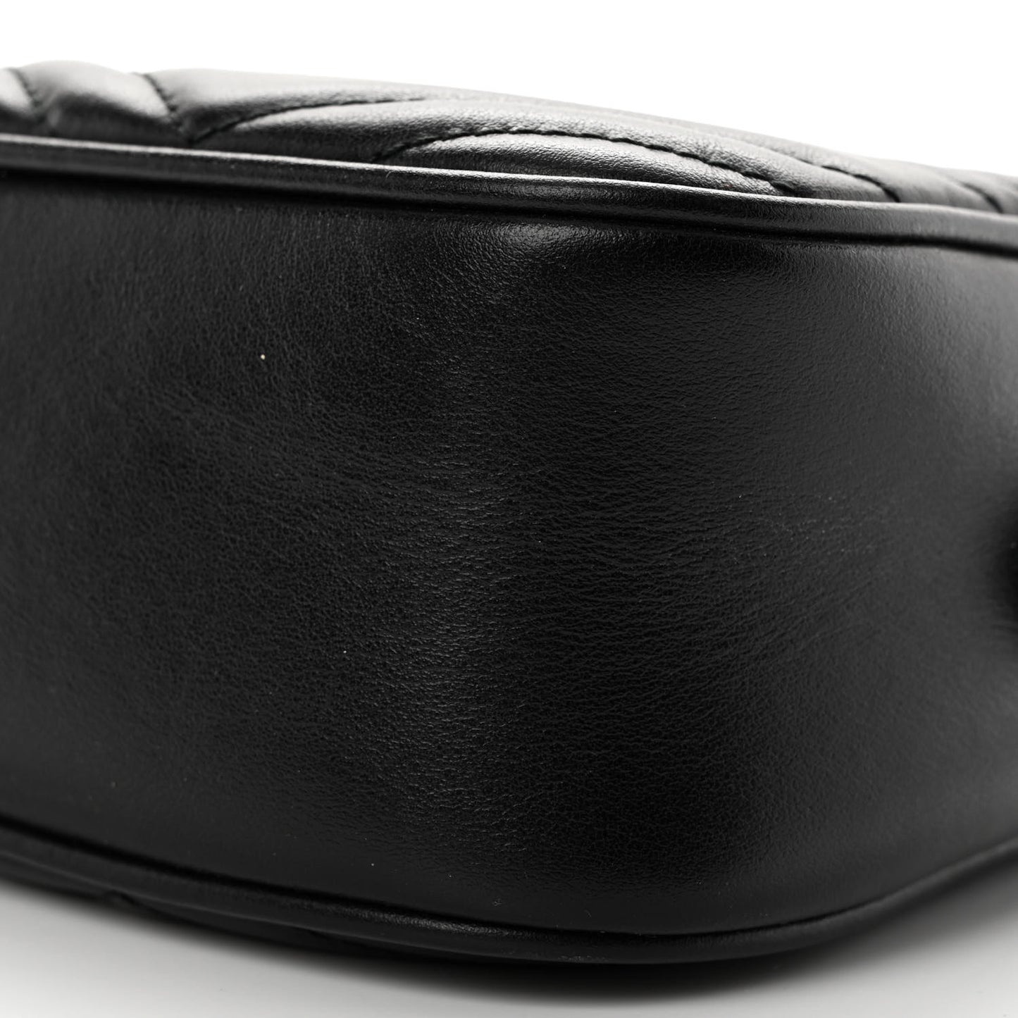 Calfskin Matelasse Small GG Marmont Chain Shoulder Bag Black