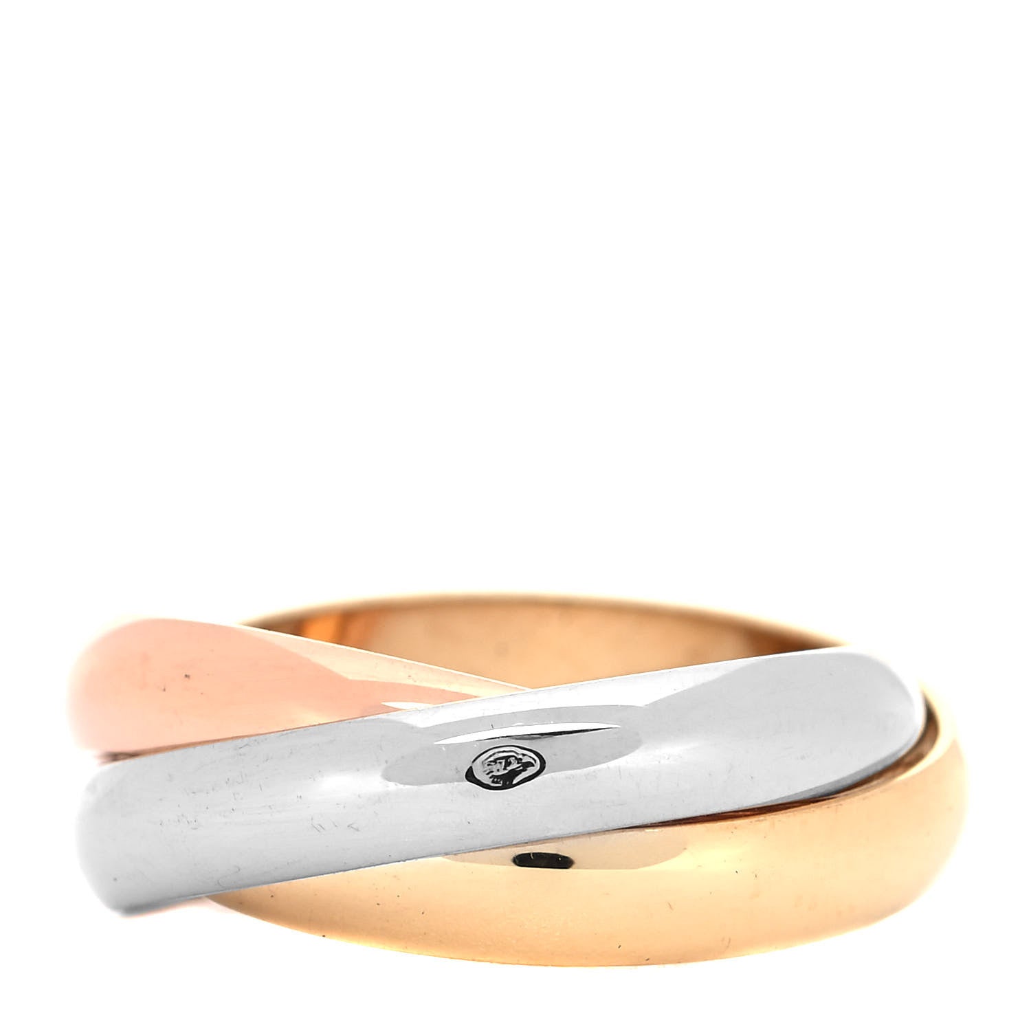 Cartier 18K Pink Yellow White Gold Classic Les Must De Cartier Trinity Ring 51 5.75 3 of 6