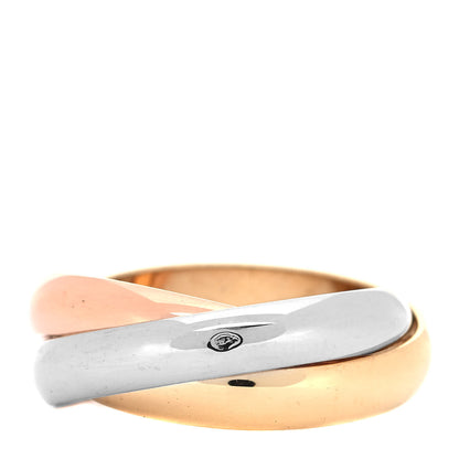 Cartier 18K Pink Yellow White Gold Classic Les Must De Cartier Trinity Ring 51 5.75 3 of 6