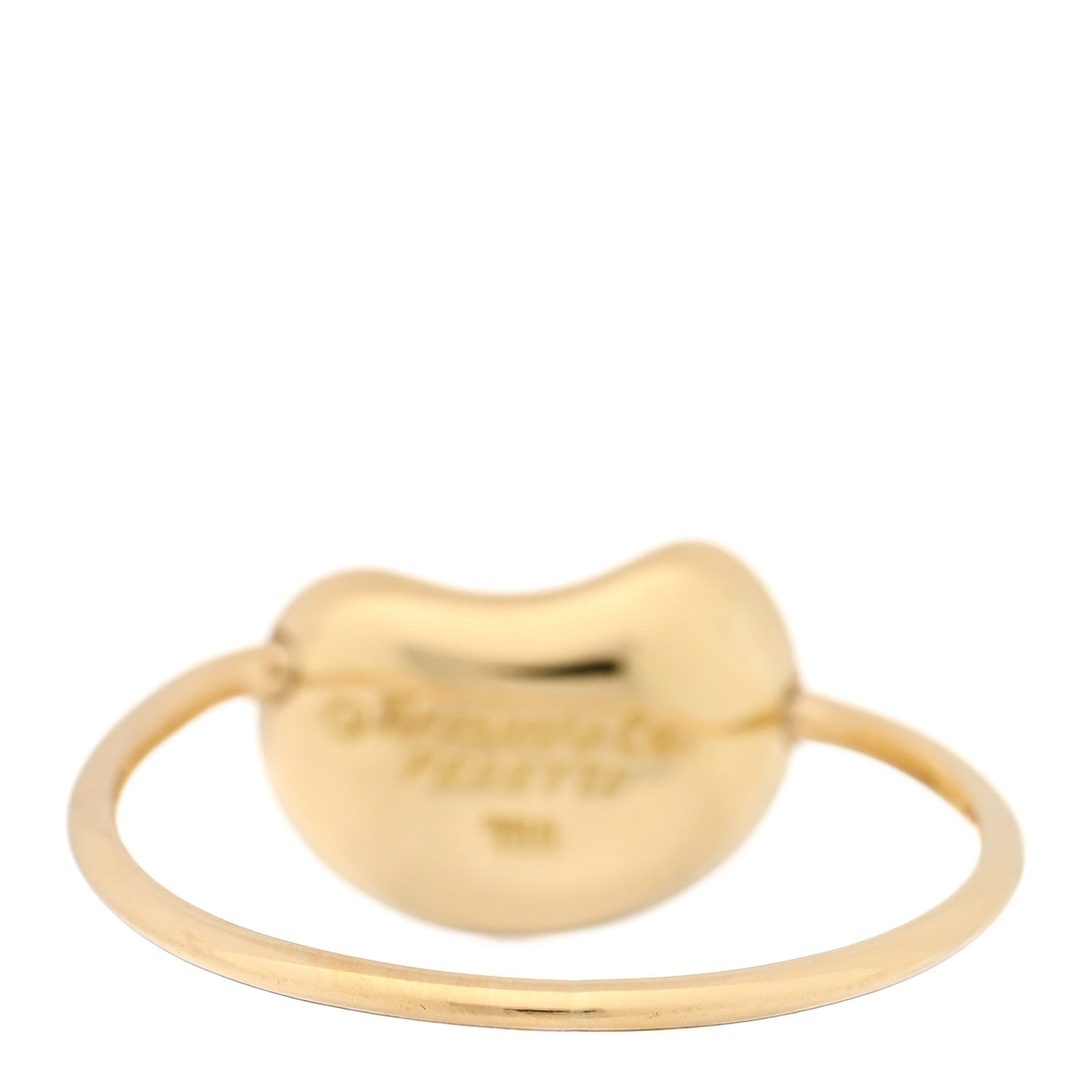Tiffany 18K Yellow Gold Elsa Peretti Bean Ring 44 3 3 of 4