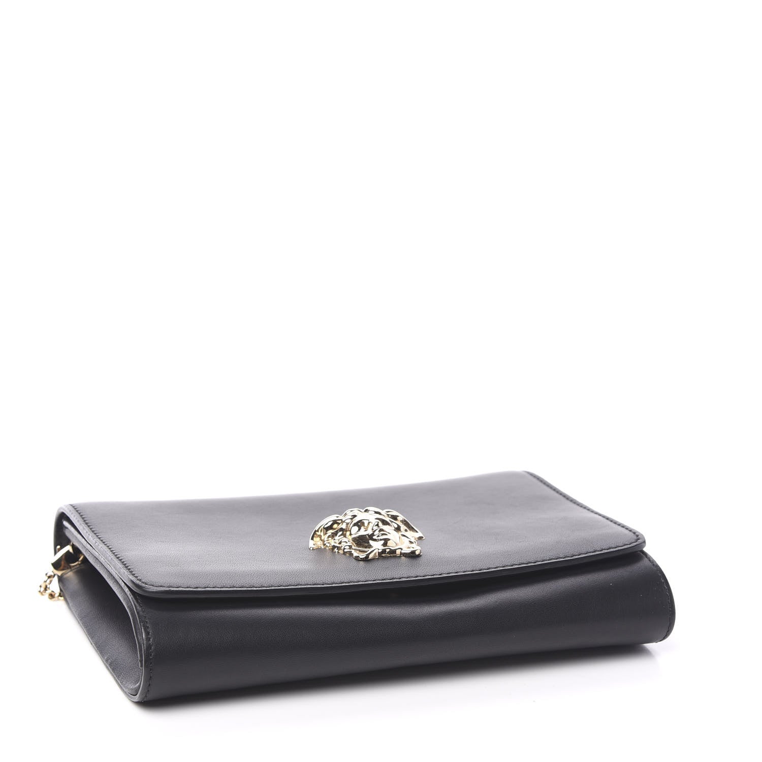 Versace Vitello Palazzo Medusa Evening Clutch Bag Black 3 of 9