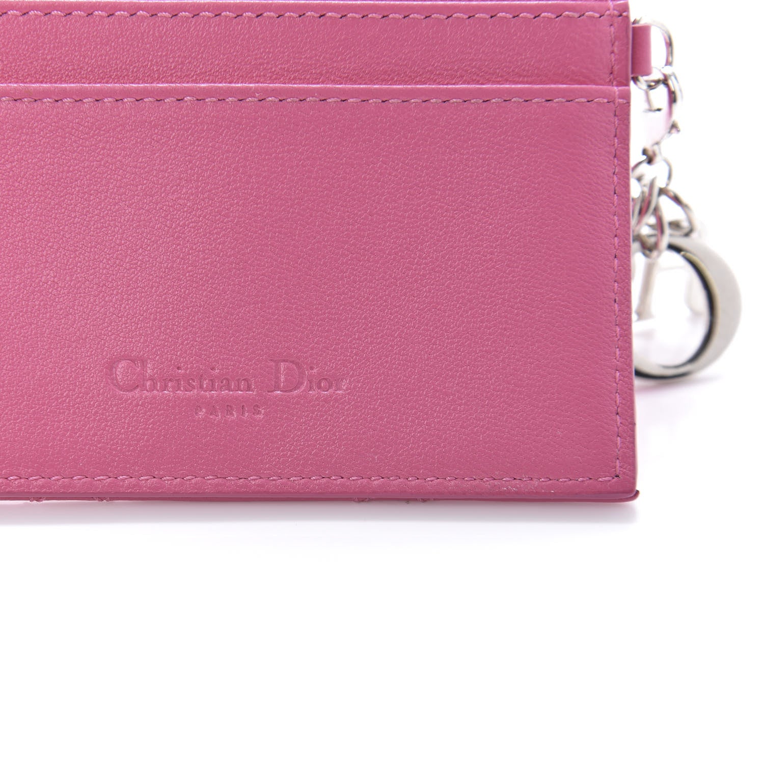 Christian Dior Lambskin Cannage Lady Dior Card Holder Pink 6 of 8