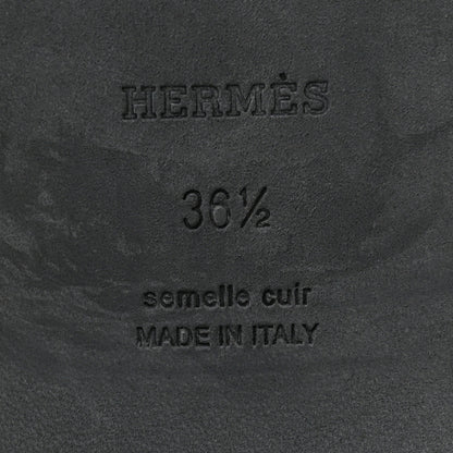 Hermes Calfskin Isle Sandals 36.5 Black 7 of 9