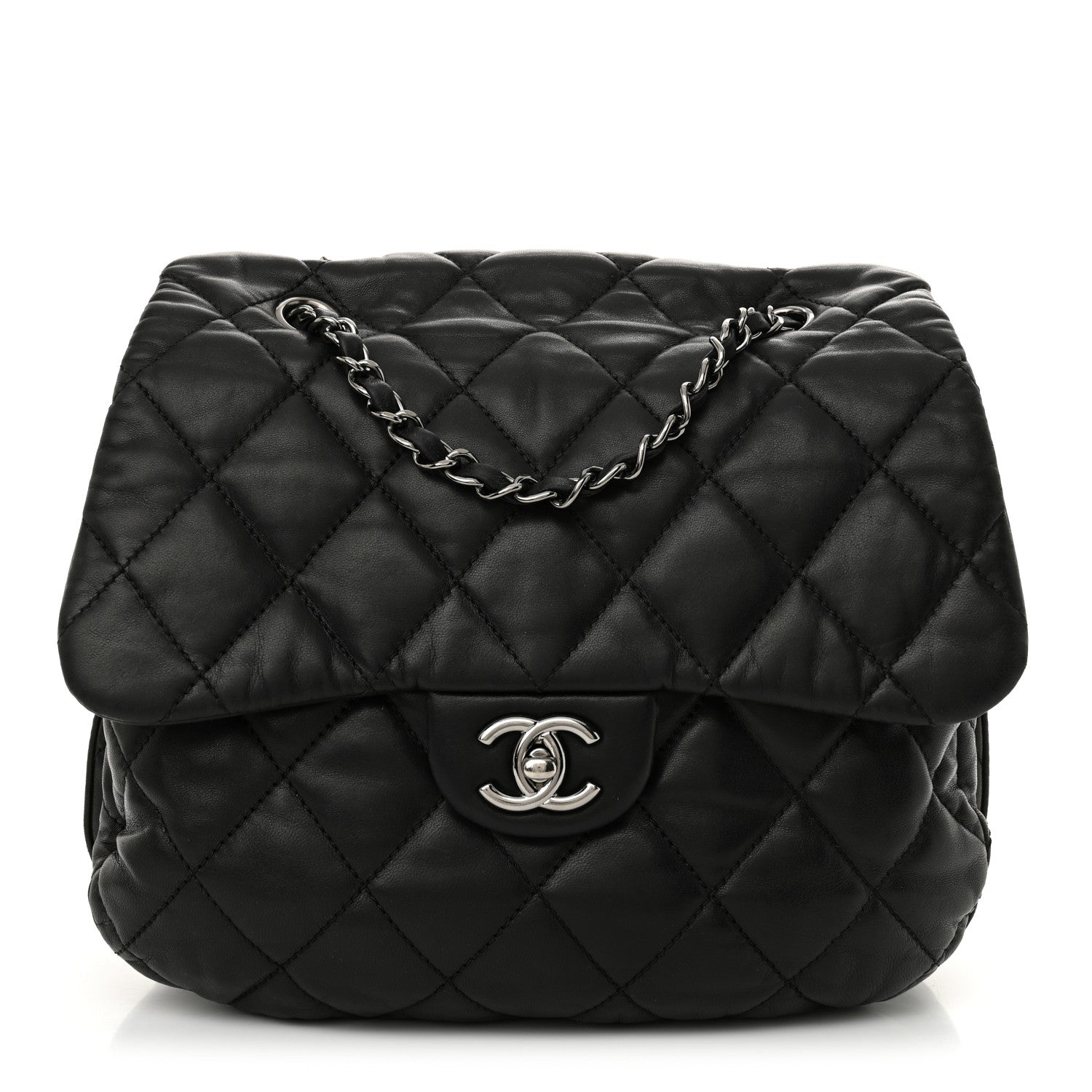 Chanel Lambskin Quilted Large Chanel 3 Flap Black 1 of 11