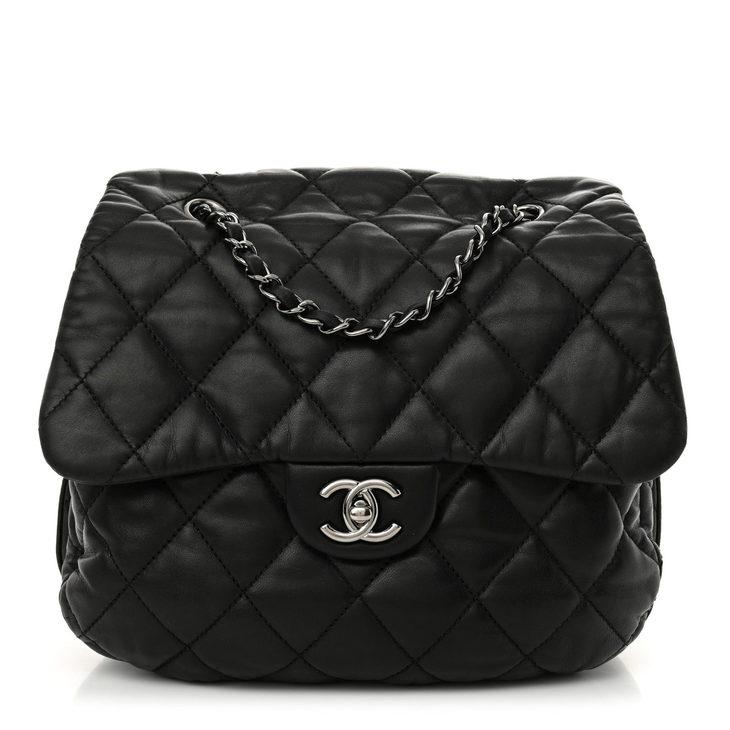 Lambskin Quilted Large Chanel 3 Flap Black