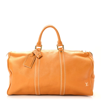 Louis Vuitton Tobago Calfskin Keepall 50 Yellow 1 of 9
