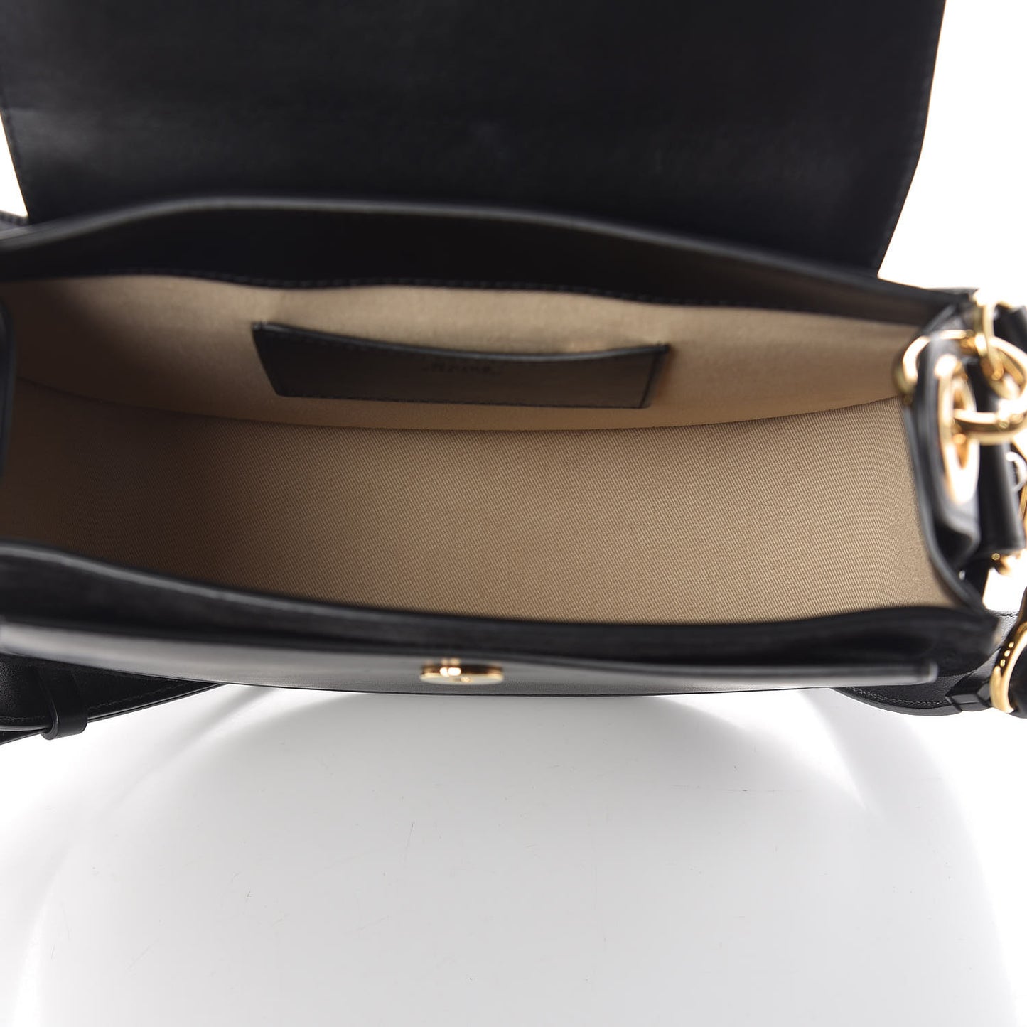 Calfskin Suede Large Tess Bag Black