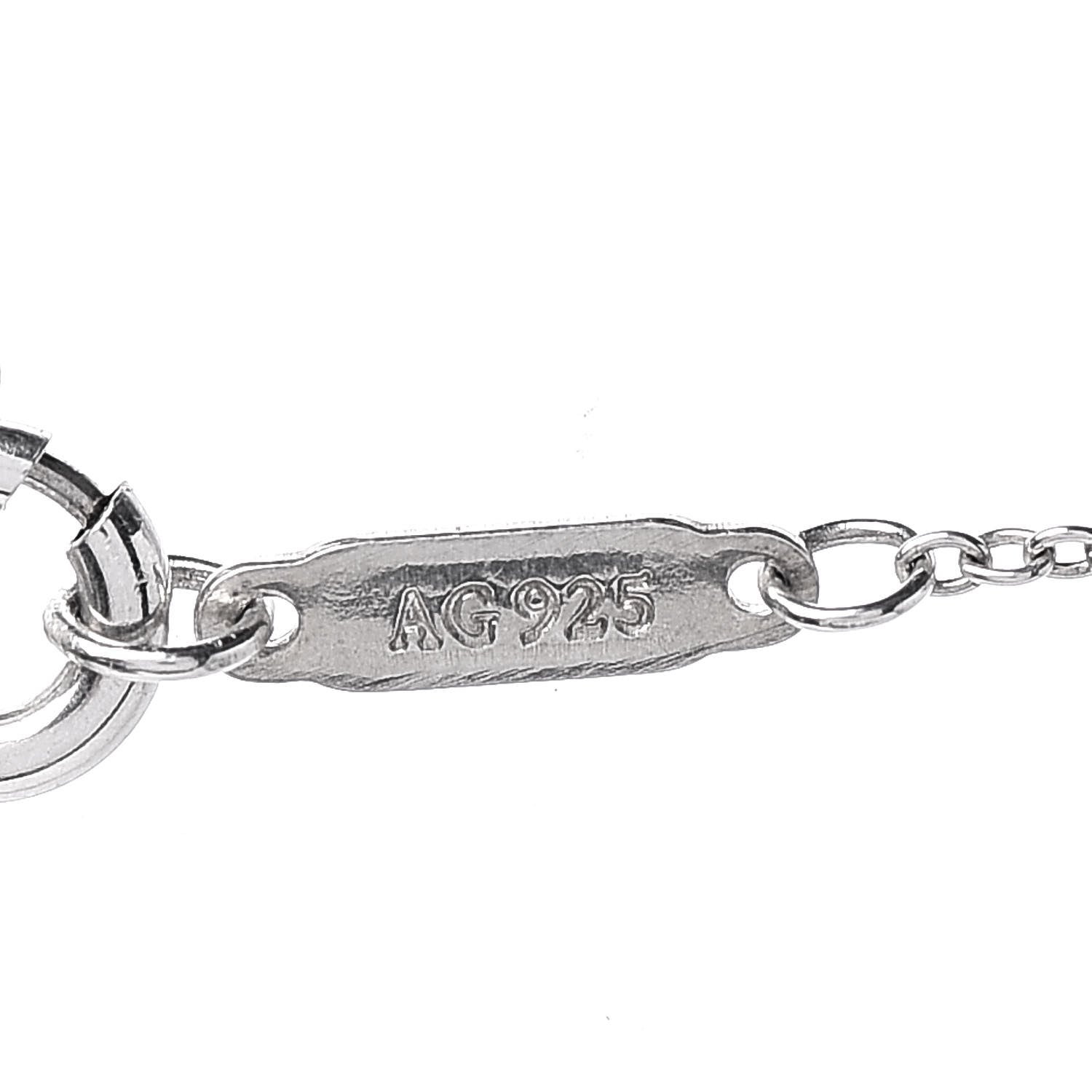 Tiffany Sterling Silver Diamond Small Daisy Key Pendant Necklace 7 of 8