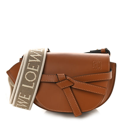 Loewe Calfskin Jacquard Mini Gate Dual Bag Tan 1 of 8
