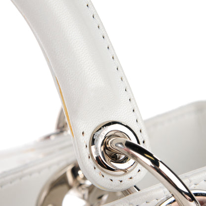 Christian Dior Lambskin Cannage Medium Lady Dior White 9 of 15