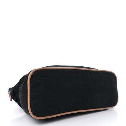 Hermes Cotton Canvas Bolide Travel Cosmetic Pouch Black 3 of 9