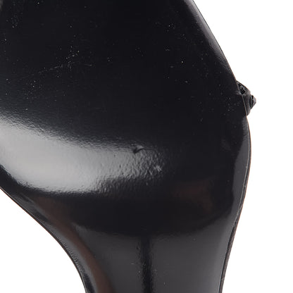 Saint Laurent Satin Crystal Opyum Sandals 39 Black 8 of 9
