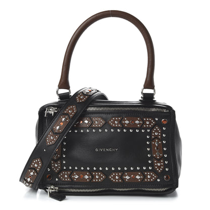Givenchy Calfskin Small Studded Pandora Black Brown 1 of 10