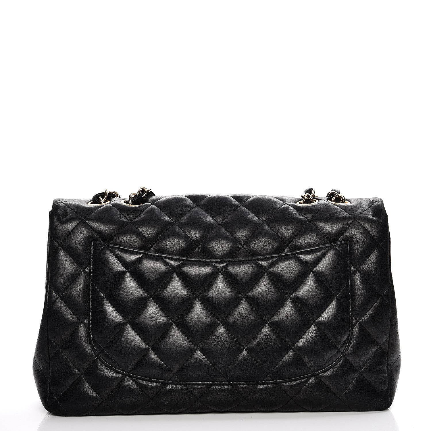 Chanel Lambskin Quilted Jumbo Single Flap Black 17 of 18