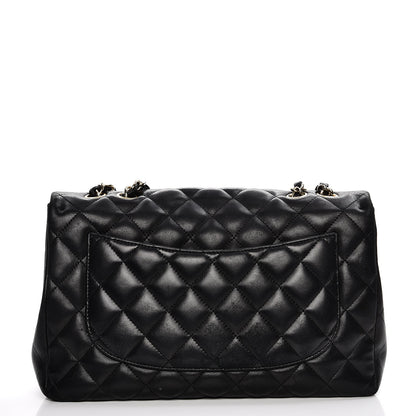 Chanel Lambskin Quilted Jumbo Single Flap Black 17 of 18