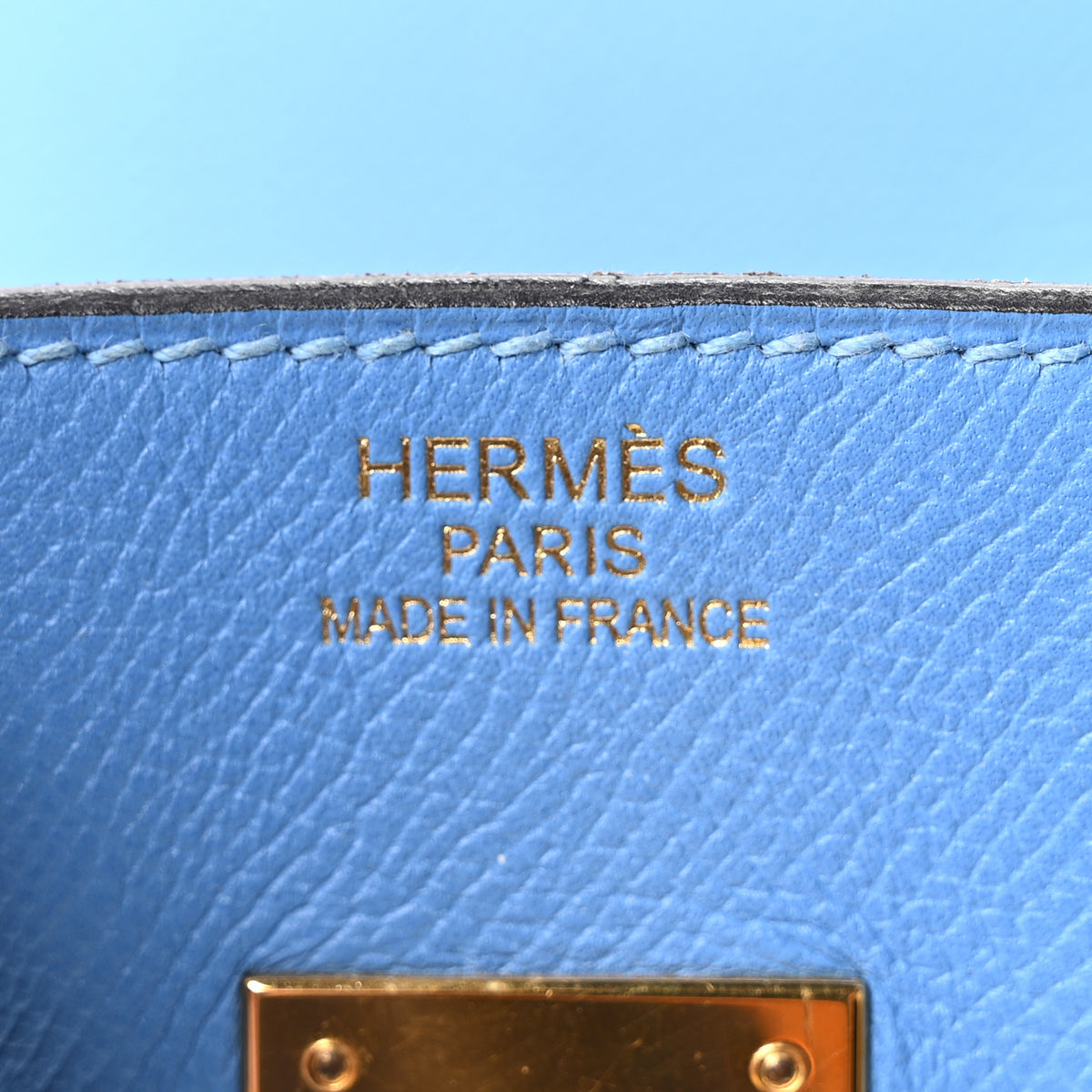Epsom Birkin 35 Bleu Paradise